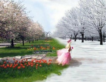 Навдворі ще квітнули троянди. . 