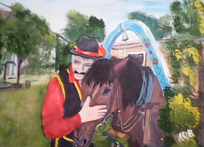 I знову конi,  цигани...