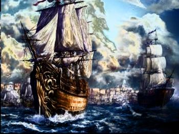 Вже кораблі заснули у портах...