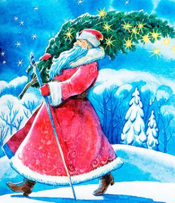 Йде в кожусі Дід Мороз