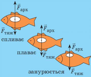 Умови плавання тіл