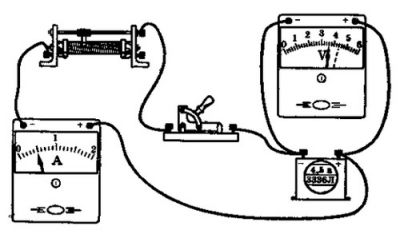 Електрична схема для вимірювання ЕРС