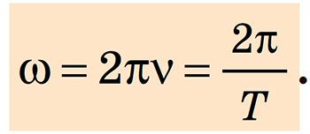 Циклічна частота &omega;. Формула