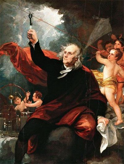 Бенжамін Франклін приручає блискавку