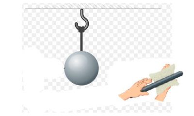 Задача. На тонкій шовковій нитці висить заряджена паперова кулька