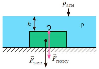 На тіло, яке щільно прилягає до дна, архімедова сила не діє