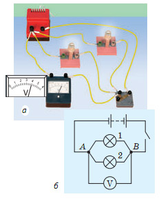 Паралельне з&rsquo;єднання провідників. Напруга.
